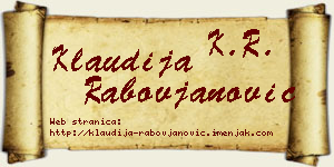 Klaudija Rabovjanović vizit kartica